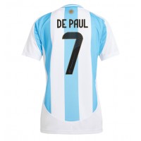 Maglia Calcio Argentina Rodrigo De Paul #7 Prima Divisa Donna Copa America 2024 Manica Corta